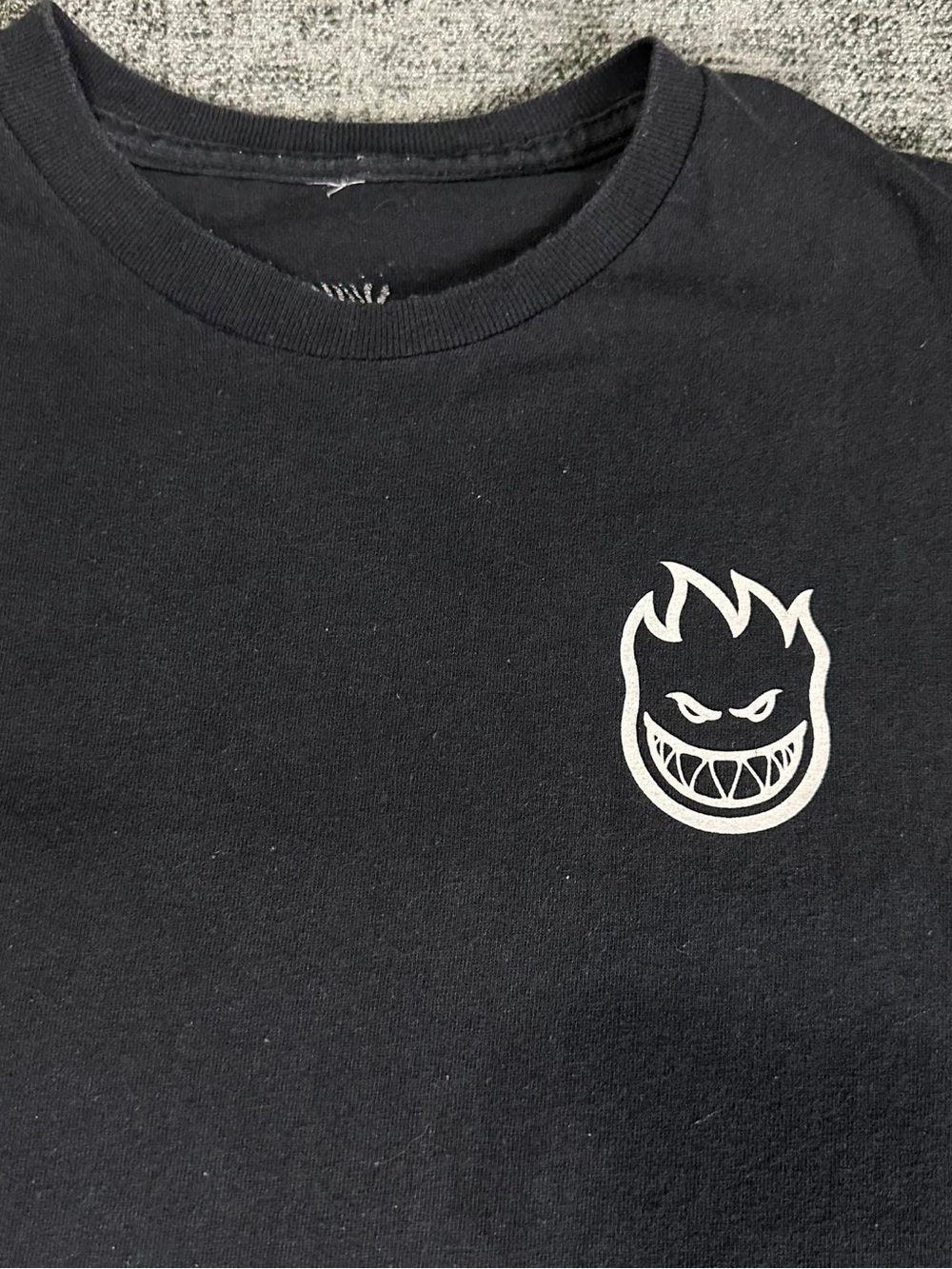 Spitfire Bighead & Spiral Logos Skate Black Blue Red White T-Shirt Mens Medium